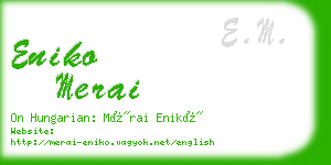 eniko merai business card